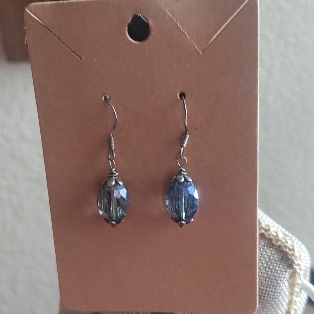 Elegant Blue Dangle Earrings